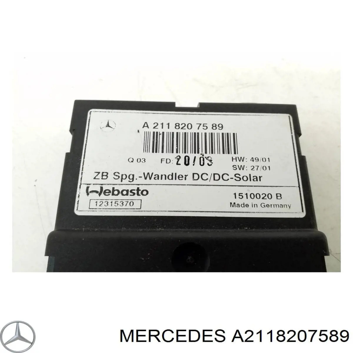  Mercedes A2118207589 ціна, від 21.09 USD