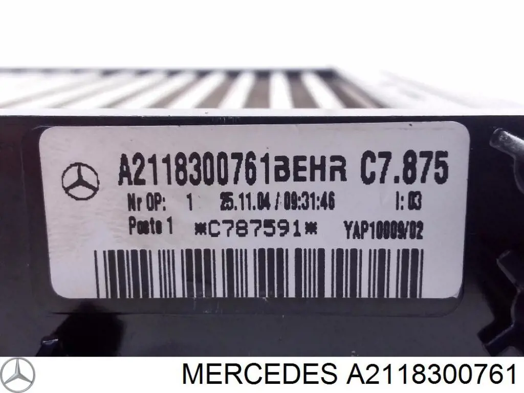 Електропідігрівач повітря системи опалення салону Mercedes A2118300761 ціна, від 17.72 USD