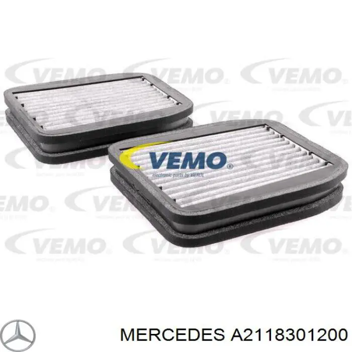 Фільтр повітряний обігрівача Mercedes A2118301200 ціна, від 52.70 USD