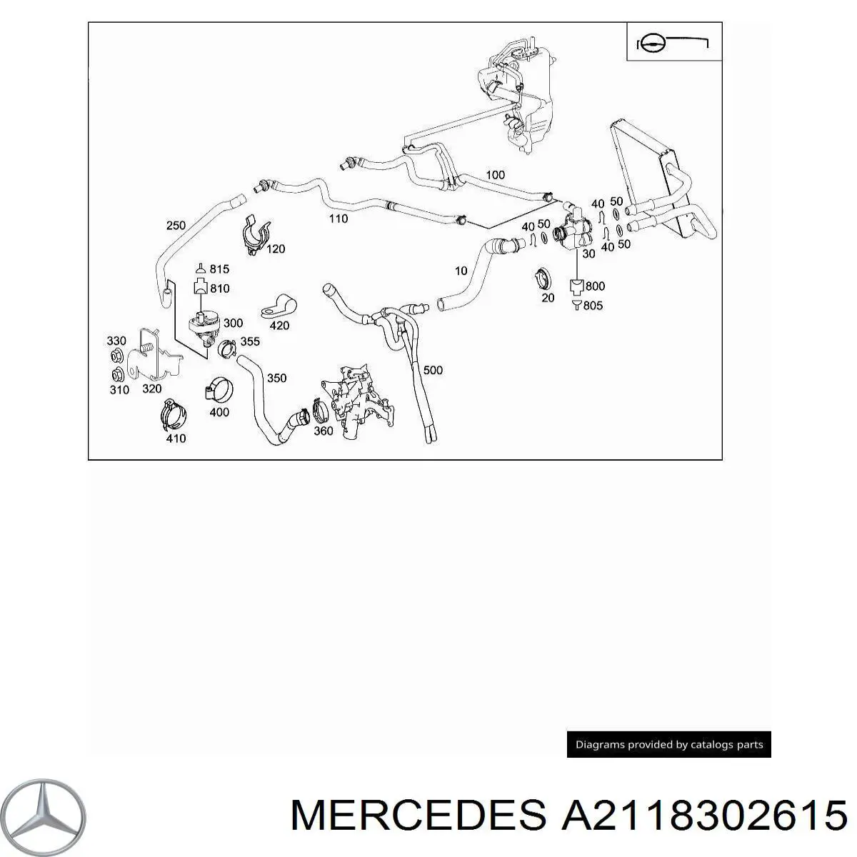  Mercedes A2118302615 ціна, від 2.81 USD
