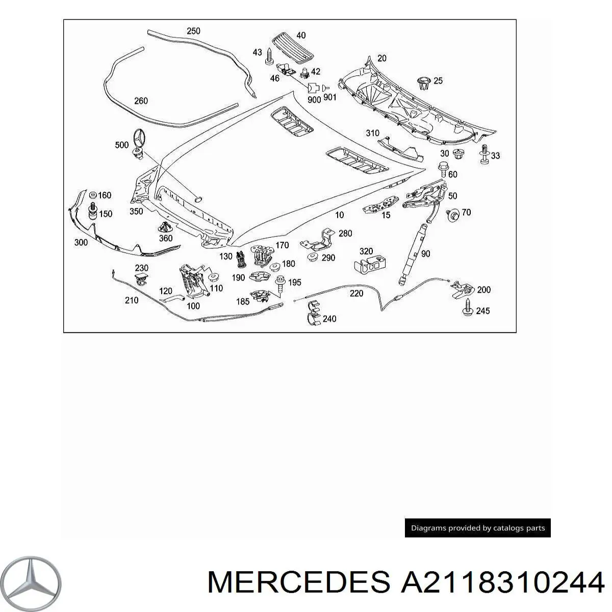  Mercedes A2118310244 ціна, від 2.53 USD