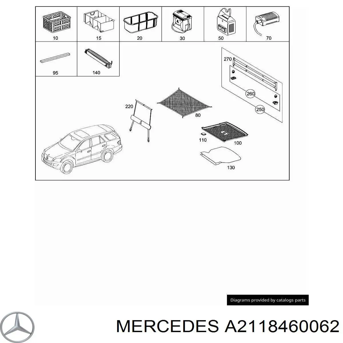  Mercedes A2118460062 ціна, від  USD