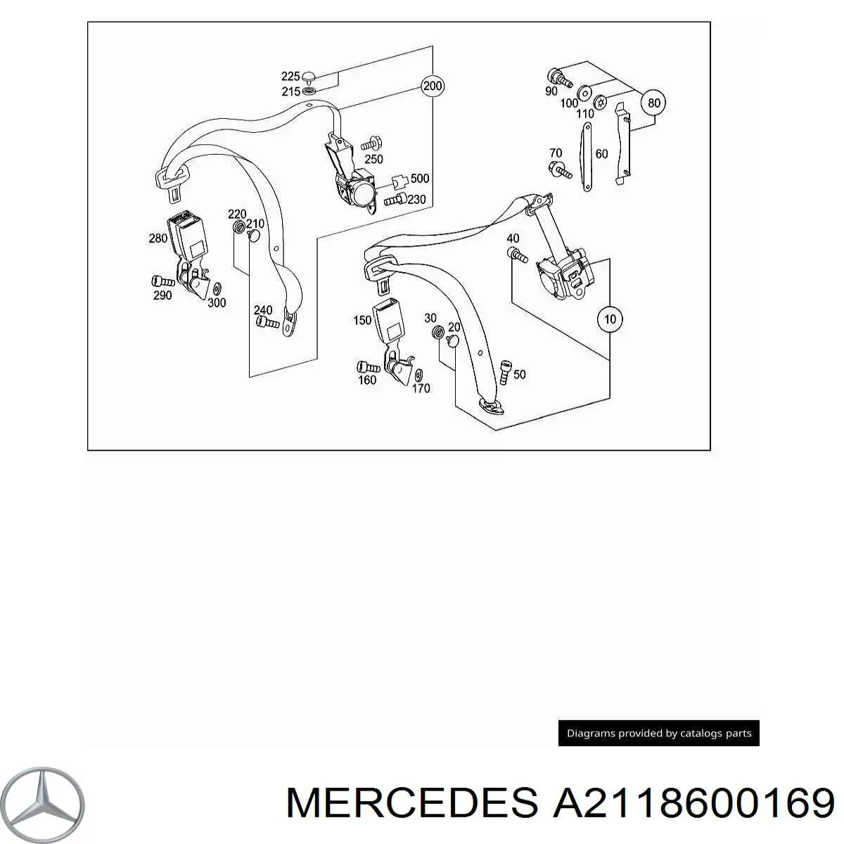  Mercedes A2118600169 ціна, від 7.87 USD