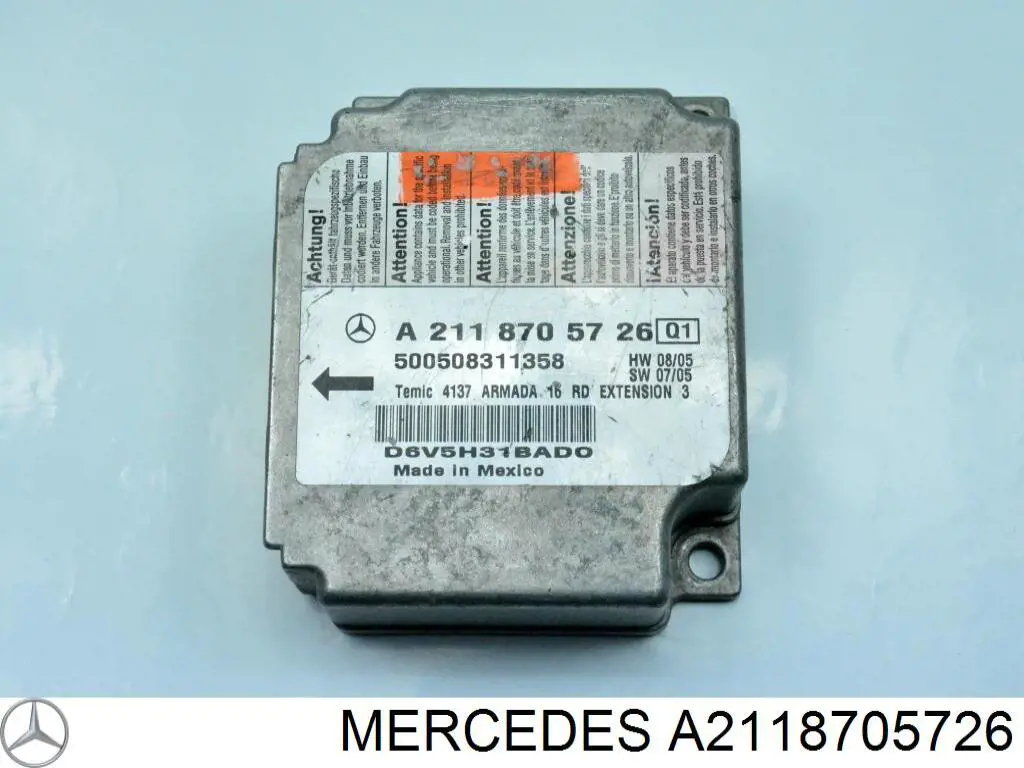 A2118705726 Mercedes Модуль-процесор управління подушки безпеки