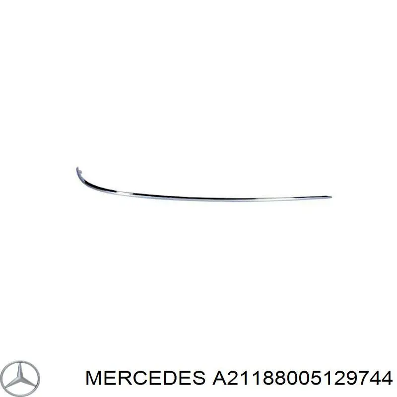 Молдинг переднього бампера, лівий Mercedes A21188005129744 ціна, від 20.62 USD