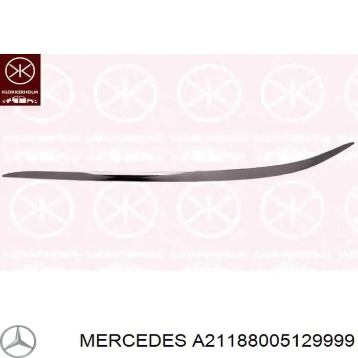 A21188005129999 Mercedes молдинг переднього бампера, лівий