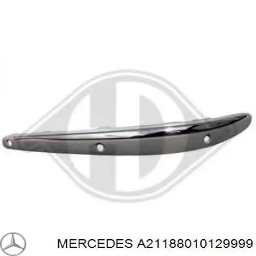 Купити A21188010129999 Mercedes Молдинг переднього бампера, правий