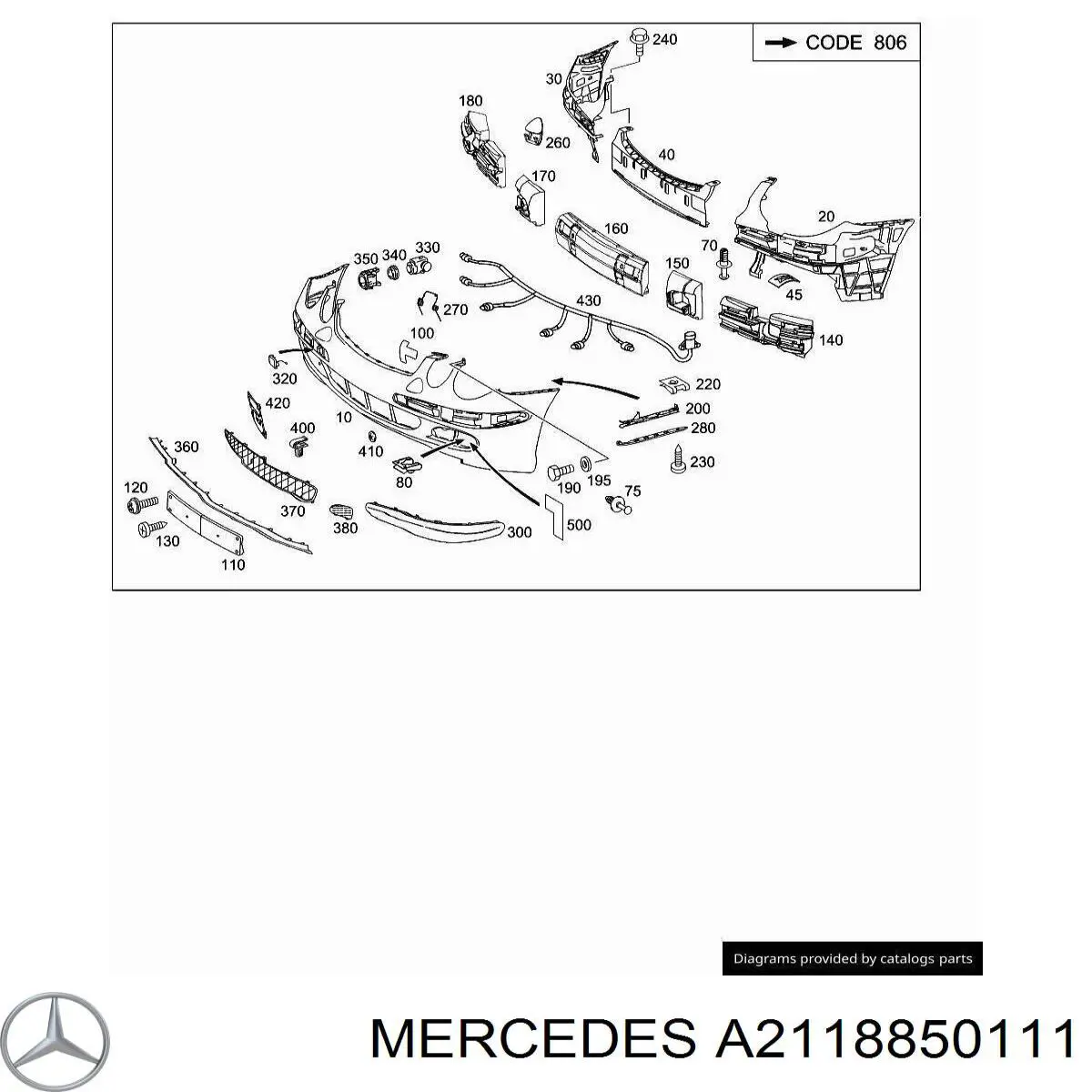  Mercedes A2118850111 ціна, від 5.64 USD