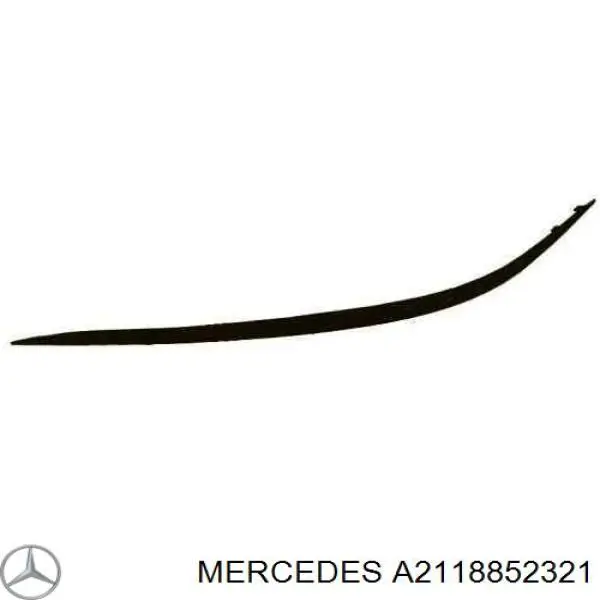 Молдинг переднього бампера, лівий Mercedes A2118852321 ціна, від 12.62 USD