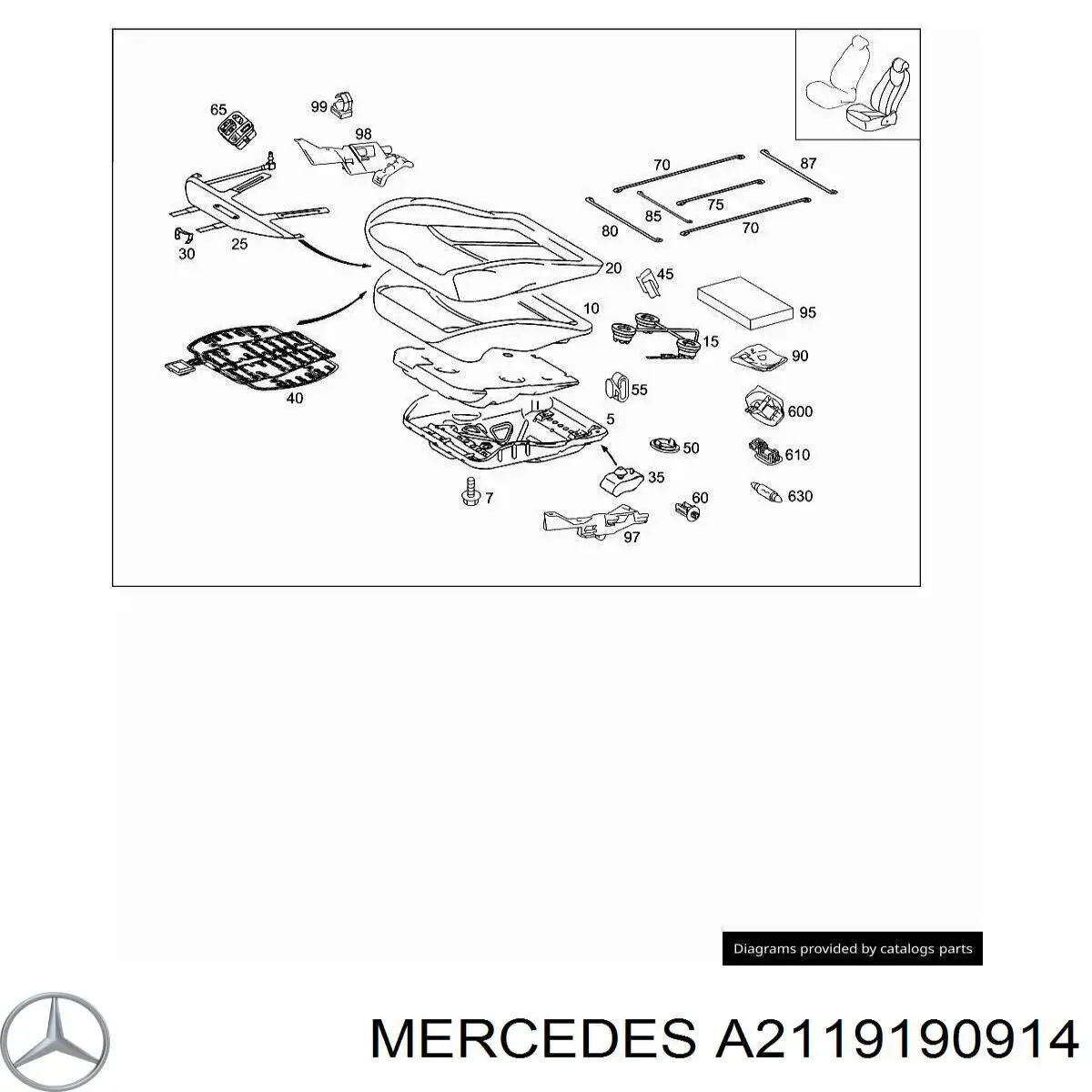  Mercedes A2119190914 ціна, від 0.40 USD