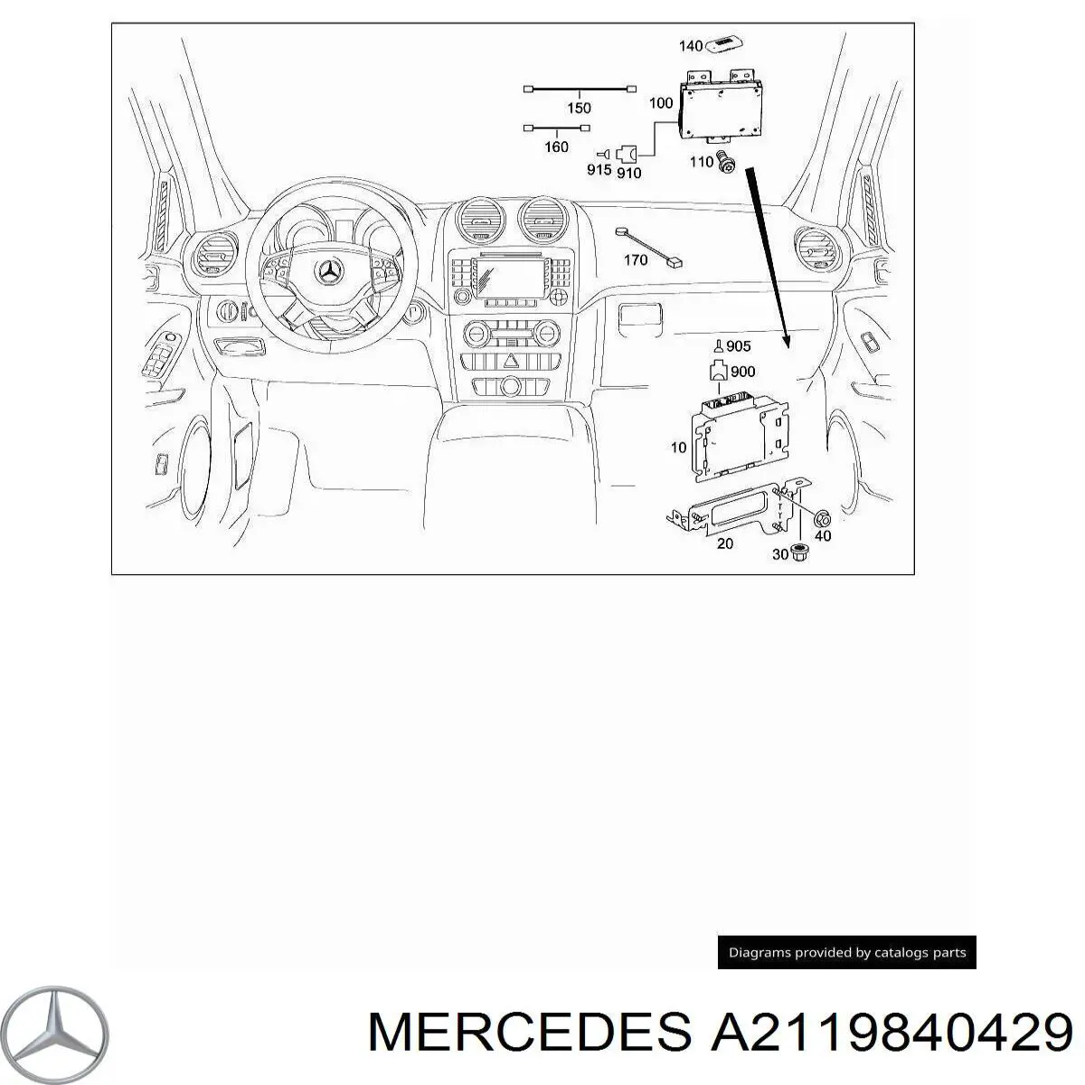  Mercedes A2119840429 ціна, від 2.32 USD