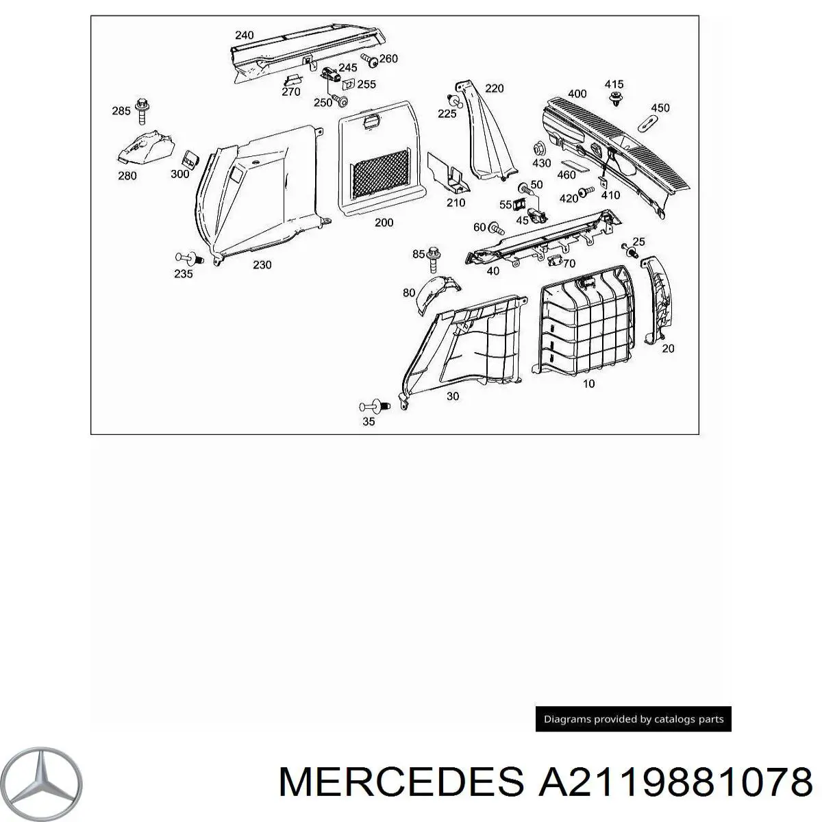  Mercedes A2119881078 ціна, від 0.52 USD