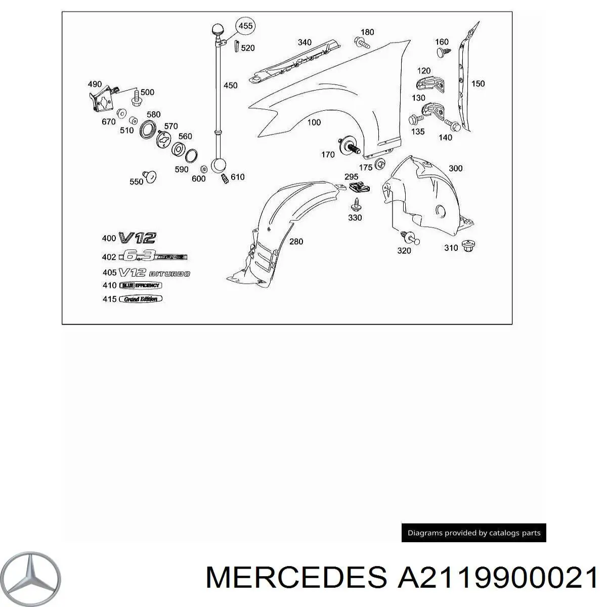  Mercedes A2119900021 ціна, від 2.39 USD