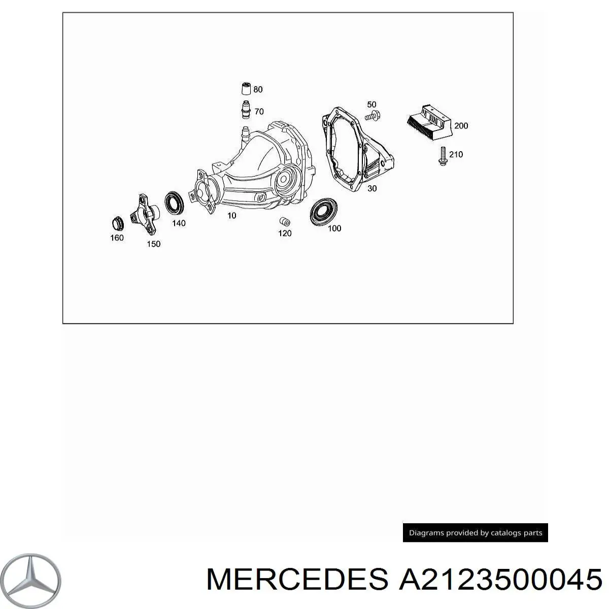 Фланець хвостовика заднього редуктора Mercedes A2123500045 ціна, від 44.34 USD