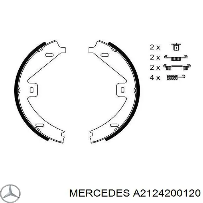 A2124200120 Mercedes Гальмівні колодки ручника