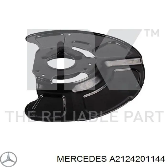 Захист гальмівного диска, переднього, лівого A2124201144 Mercedes