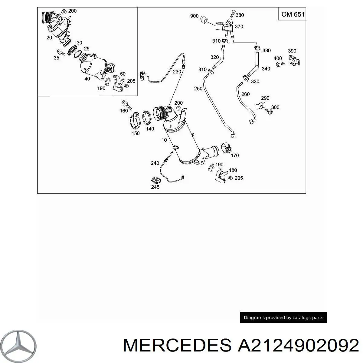 Купити A2124902092 Mercedes Сажевый фільтр