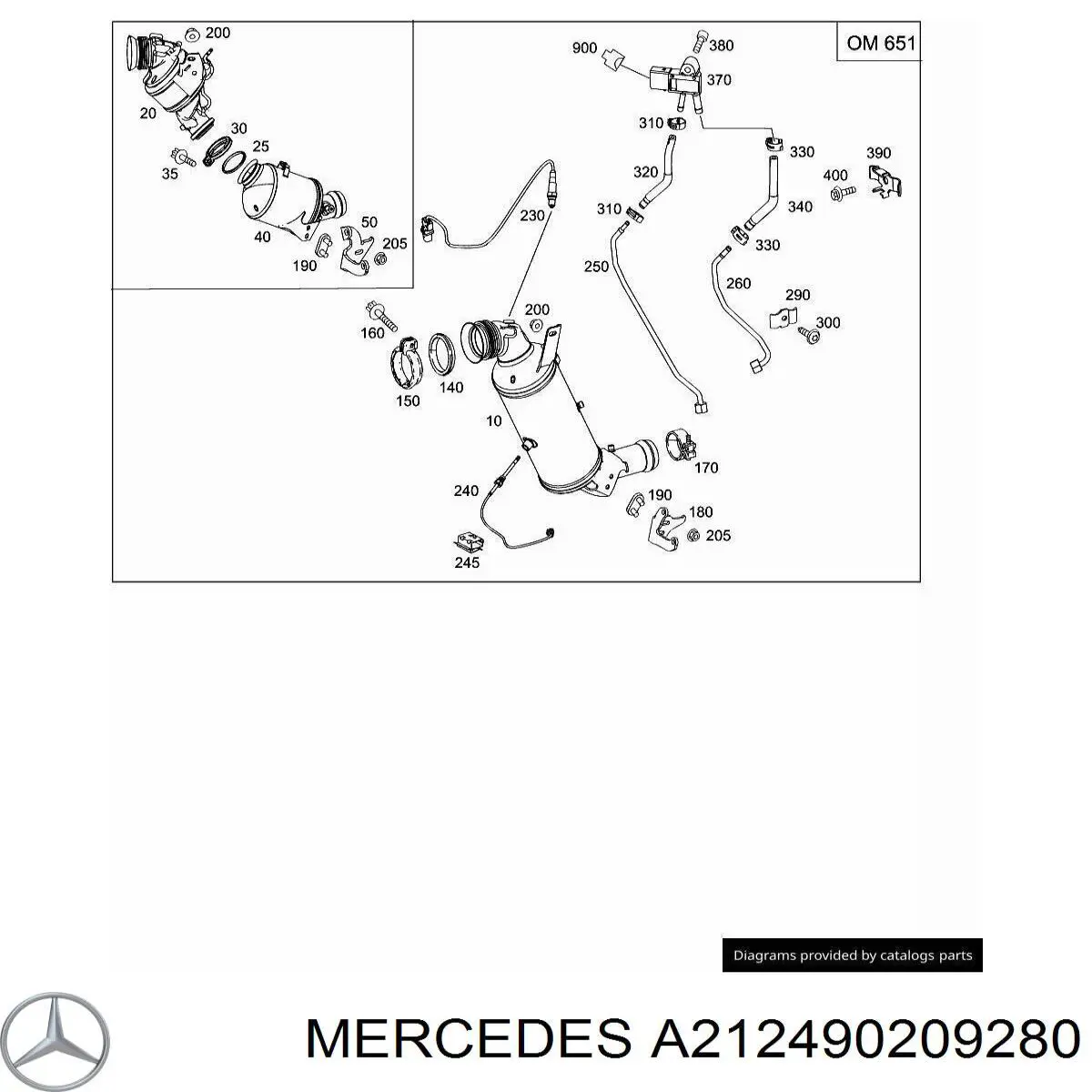 Купити A212490209264 Mercedes Сажевый фільтр