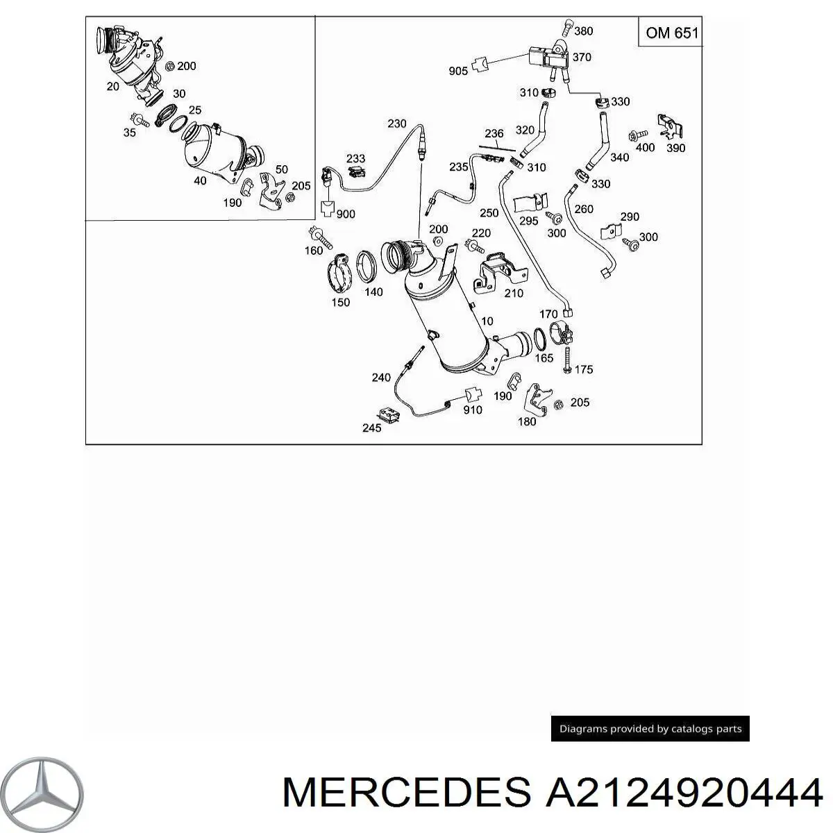 A2124920444 Mercedes подушка кріплення глушника