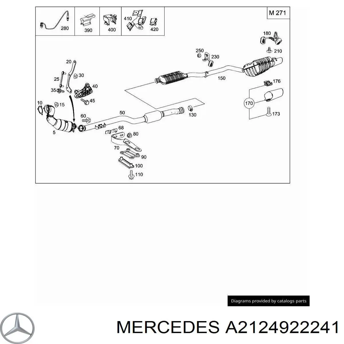 Вихлопна труба Mercedes A2124922241 ціна, від 7.32 USD