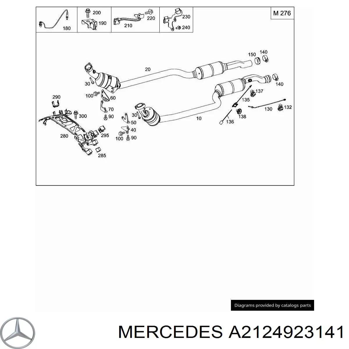  Mercedes A2124923141 ціна, від 17.56 USD