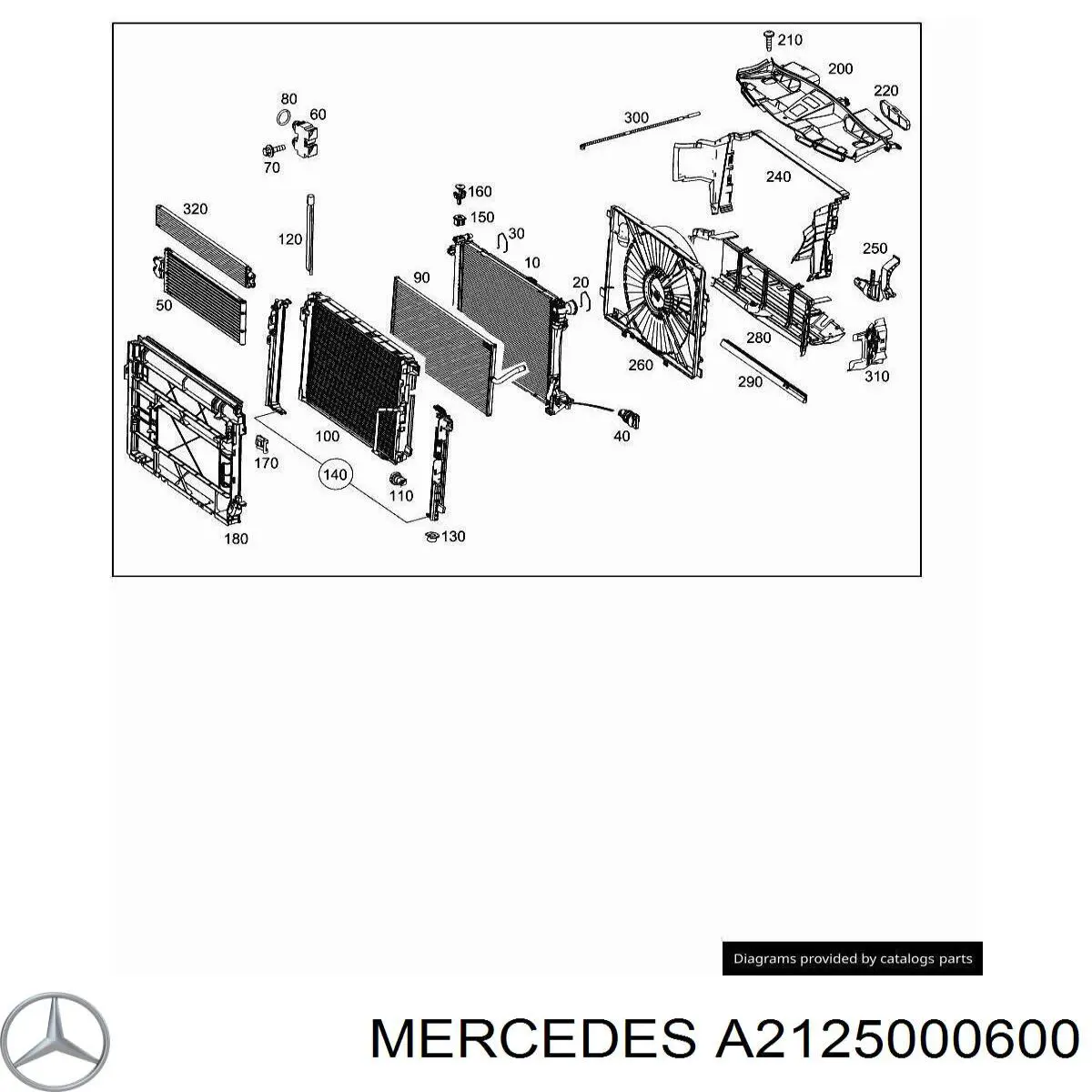 A2125000600 Mercedes Радіатор масляний (холодильник), під фільтром