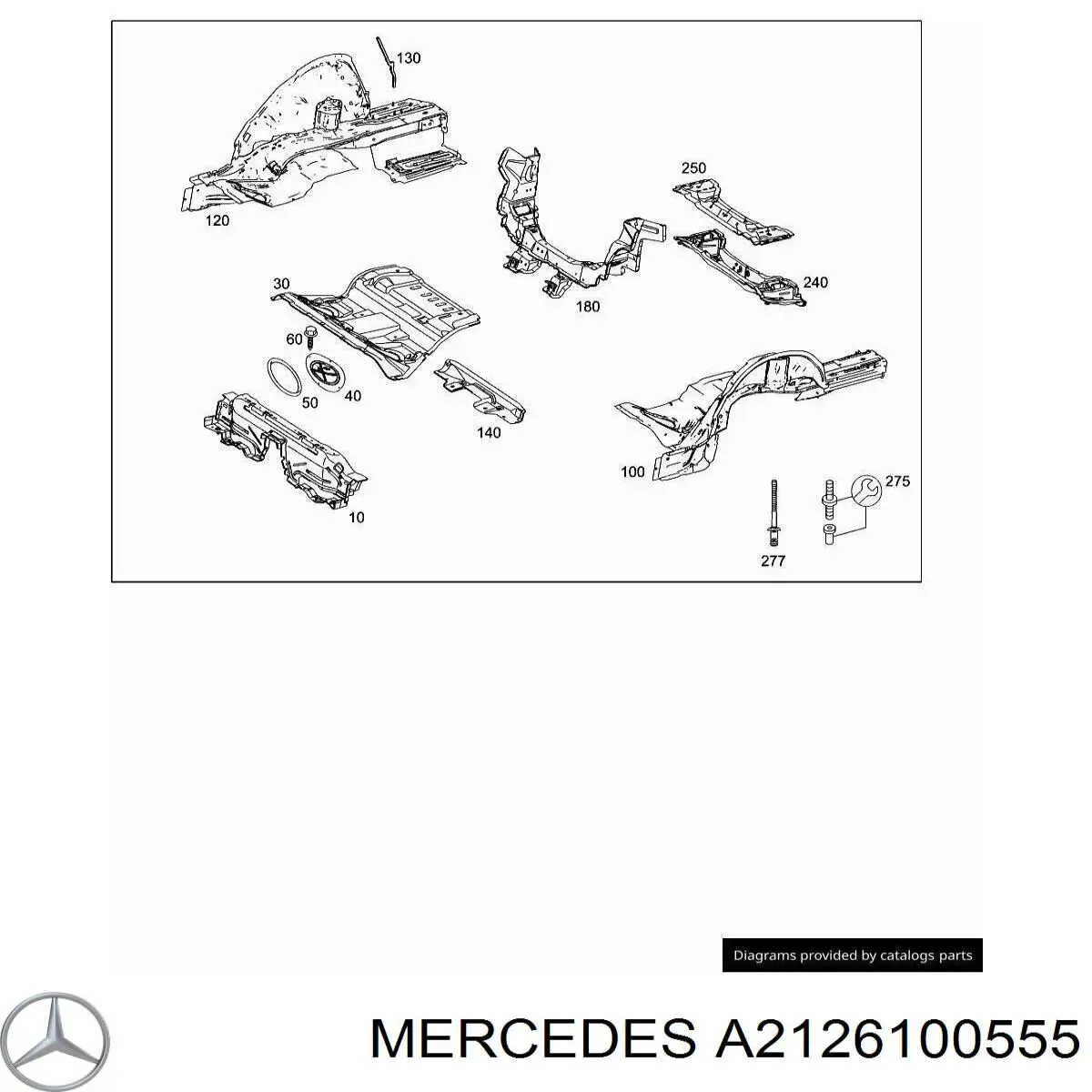 A2126100555 Mercedes Підлога кузова