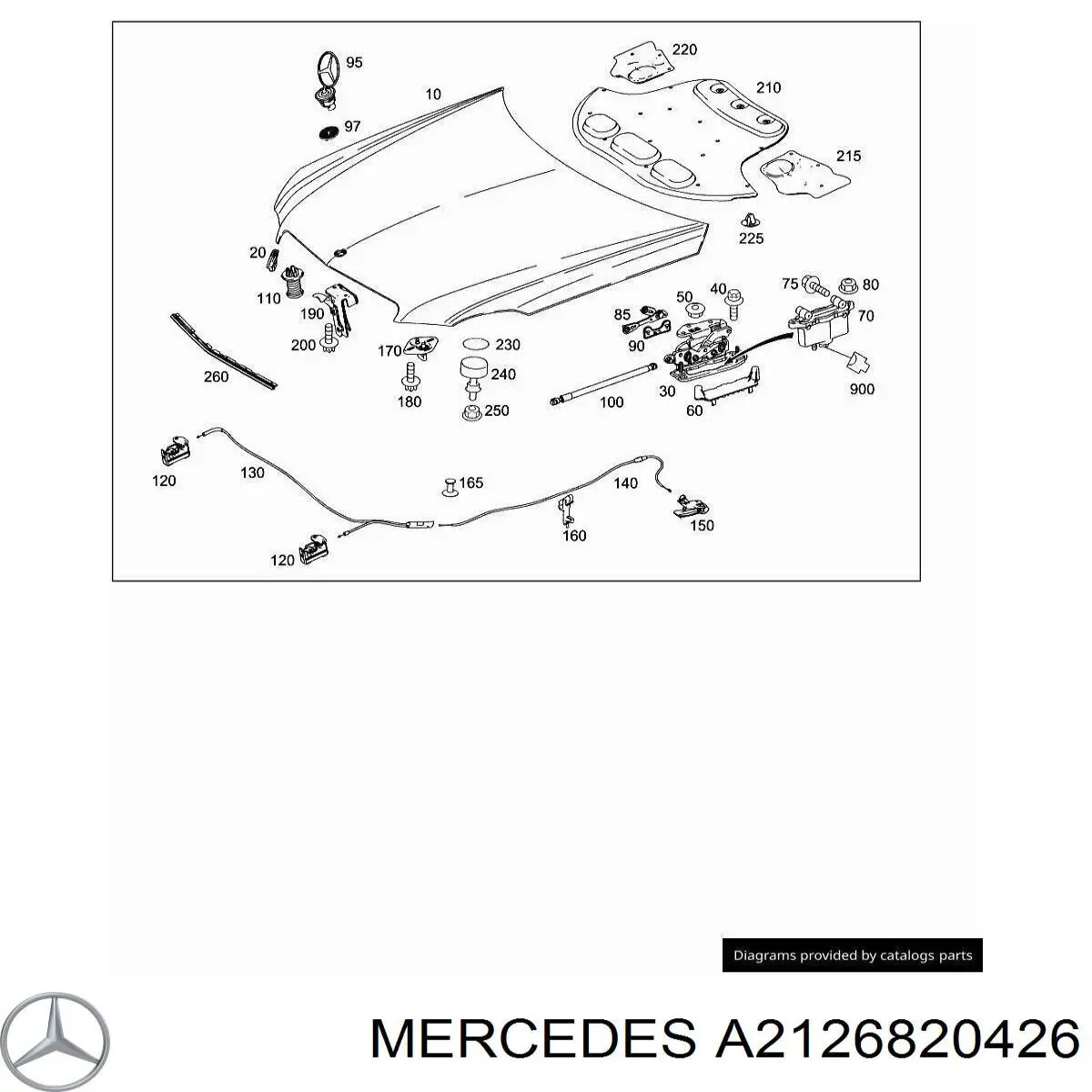 Обшивка капота Mercedes A2126820426 ціна, від 12.70 USD