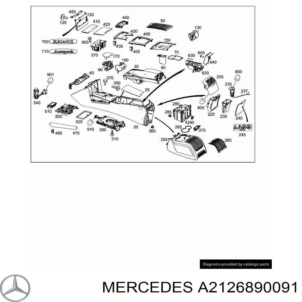  Mercedes A2126890091 ціна, від  USD