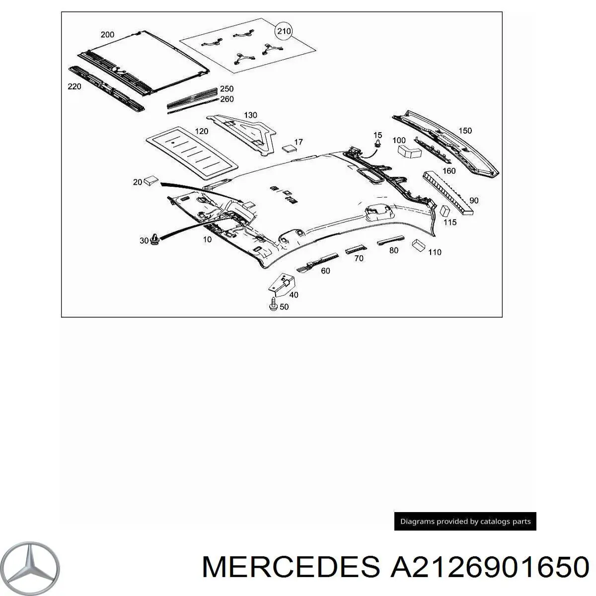 A2126901650 Mercedes Оббивка кузова