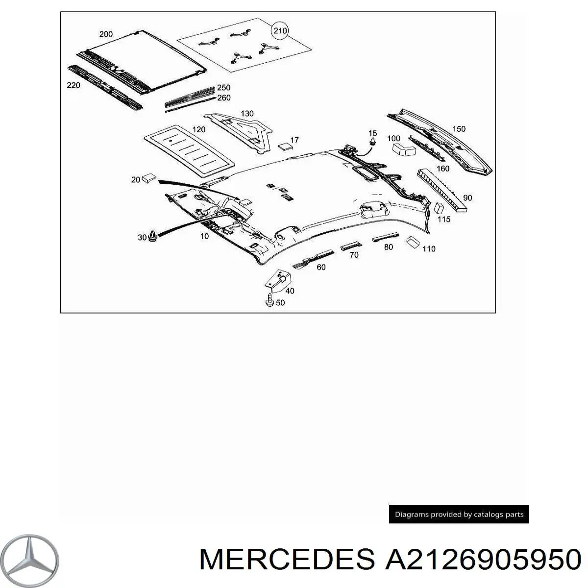 A2126905950 Mercedes Оббивка кузова