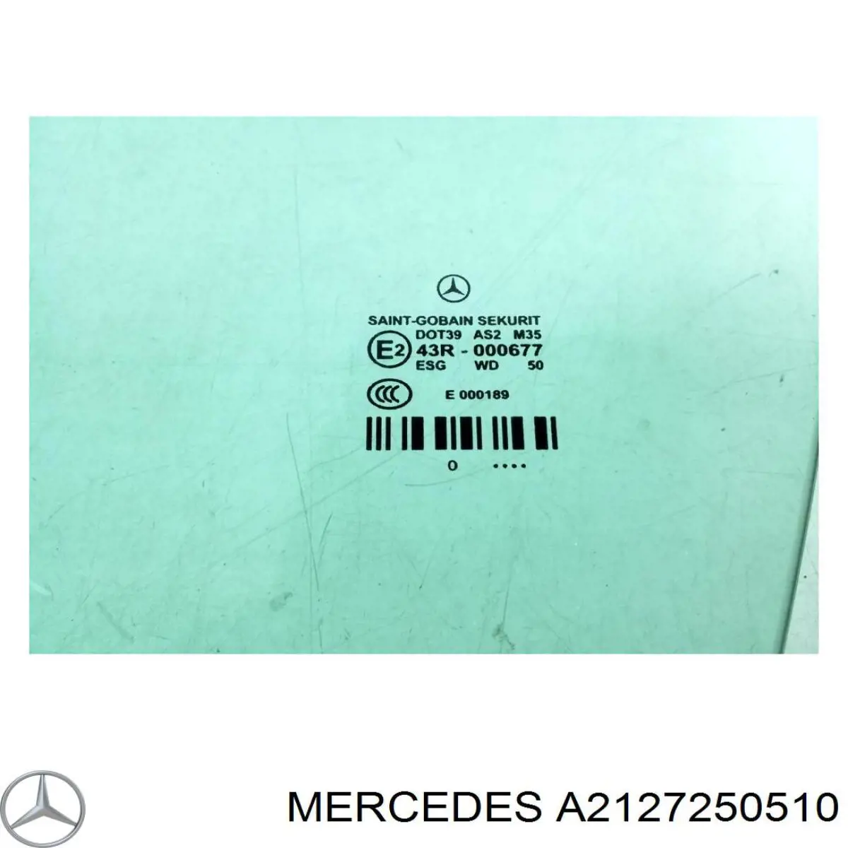A2127250510 Mercedes Скло водійських дверей
