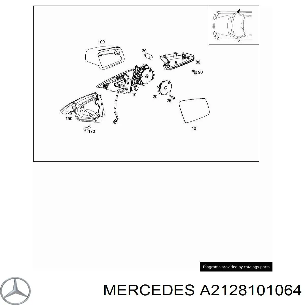 Вказівник повороту правий A2128101064 Mercedes