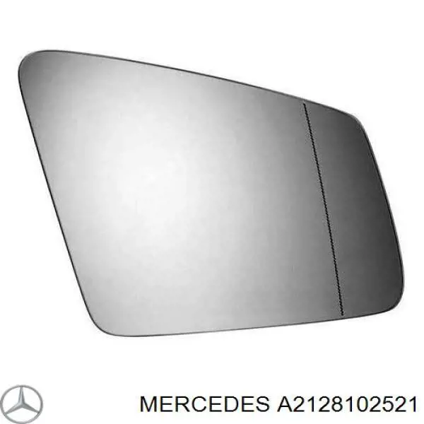 Купити A2128102521 Mercedes Скло дзеркала заднього виду, правого
