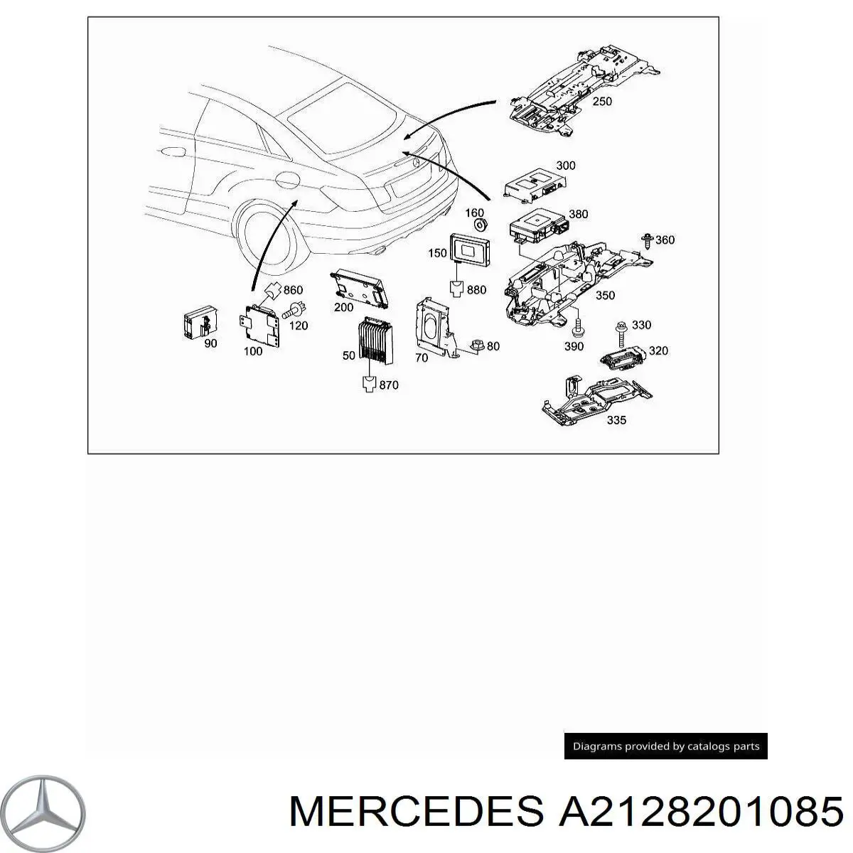  Mercedes A2128201085 ціна, від 1038.16 USD