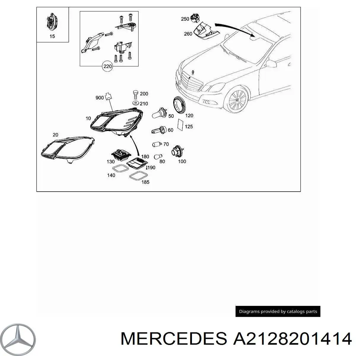 Mercedes A2128201414 ціна, від 38.01 USD