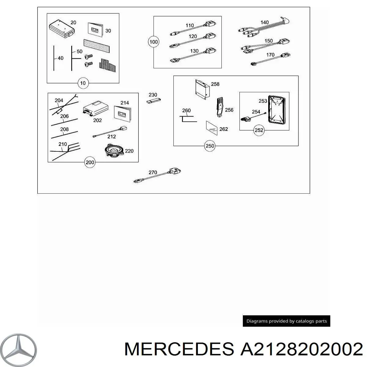  Mercedes A2128202002 ціна, від 69.68 USD