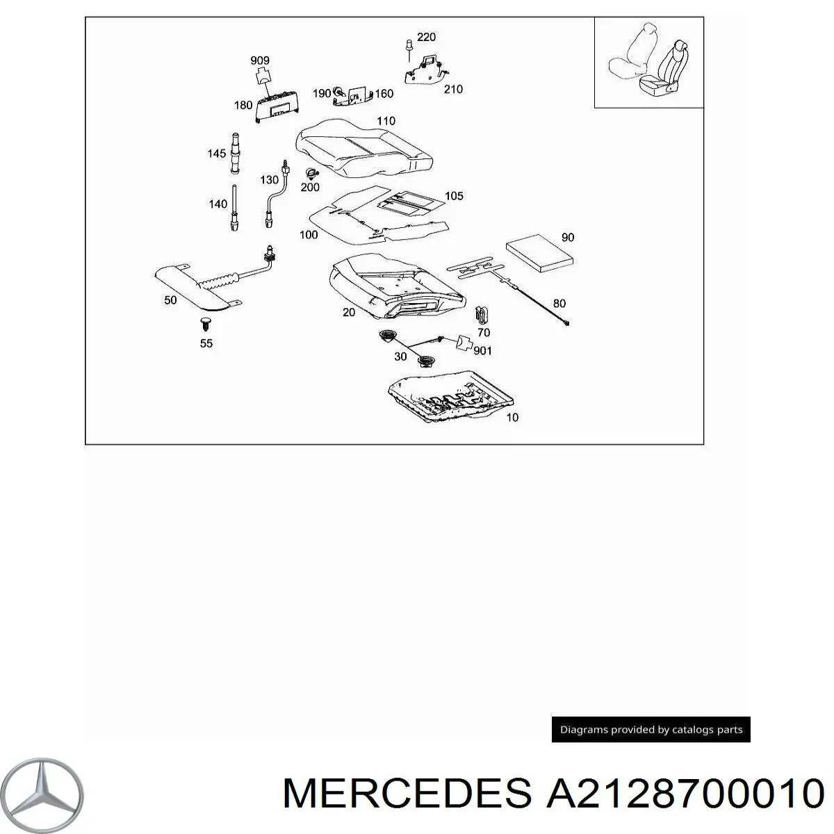  Mercedes A2128700010 ціна, від 159.18 USD