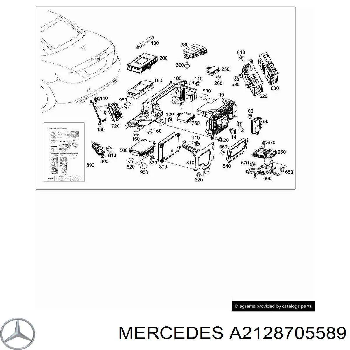  Mercedes A2128705589 ціна, від 38.09 USD