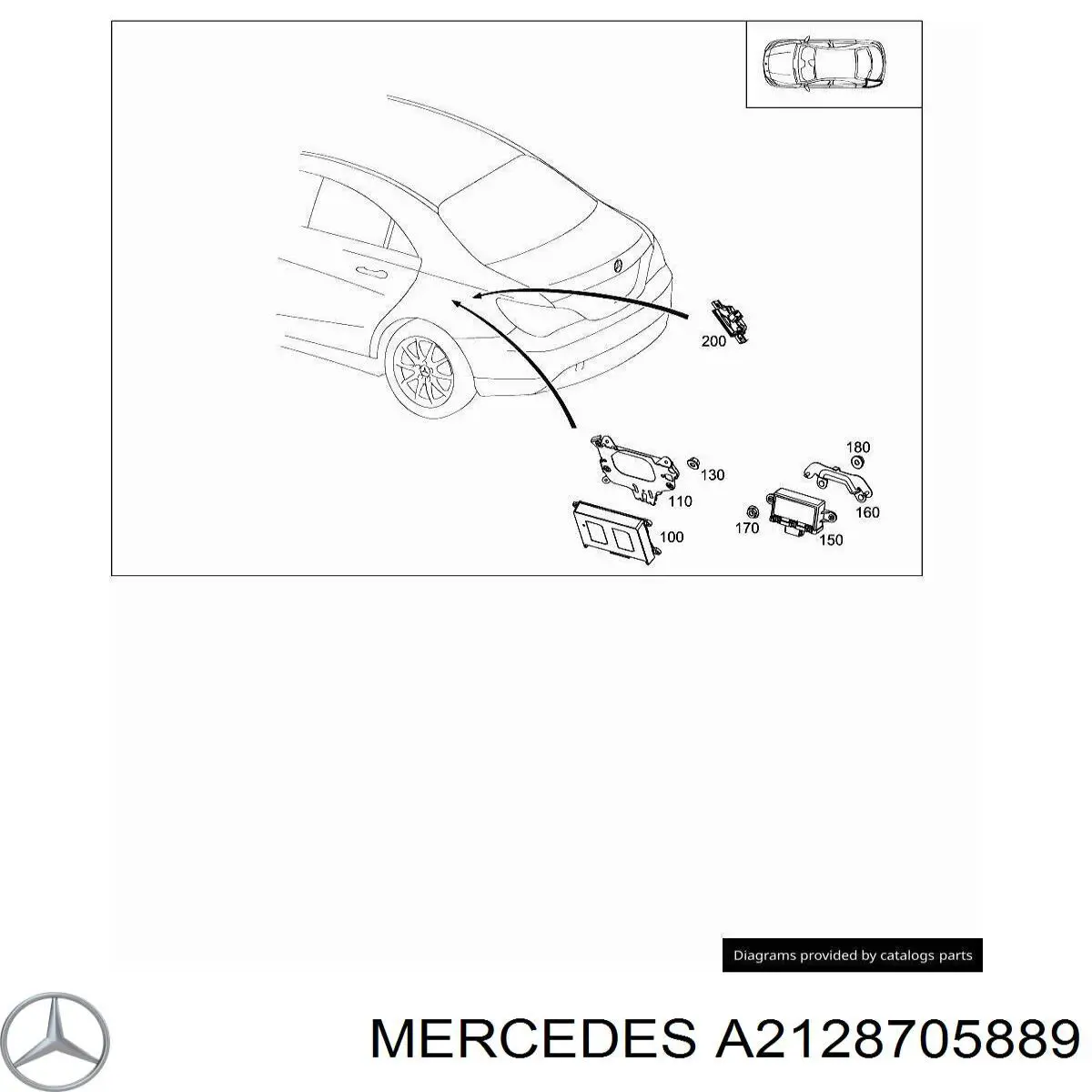  Mercedes A2128705889 ціна, від 80.47 USD