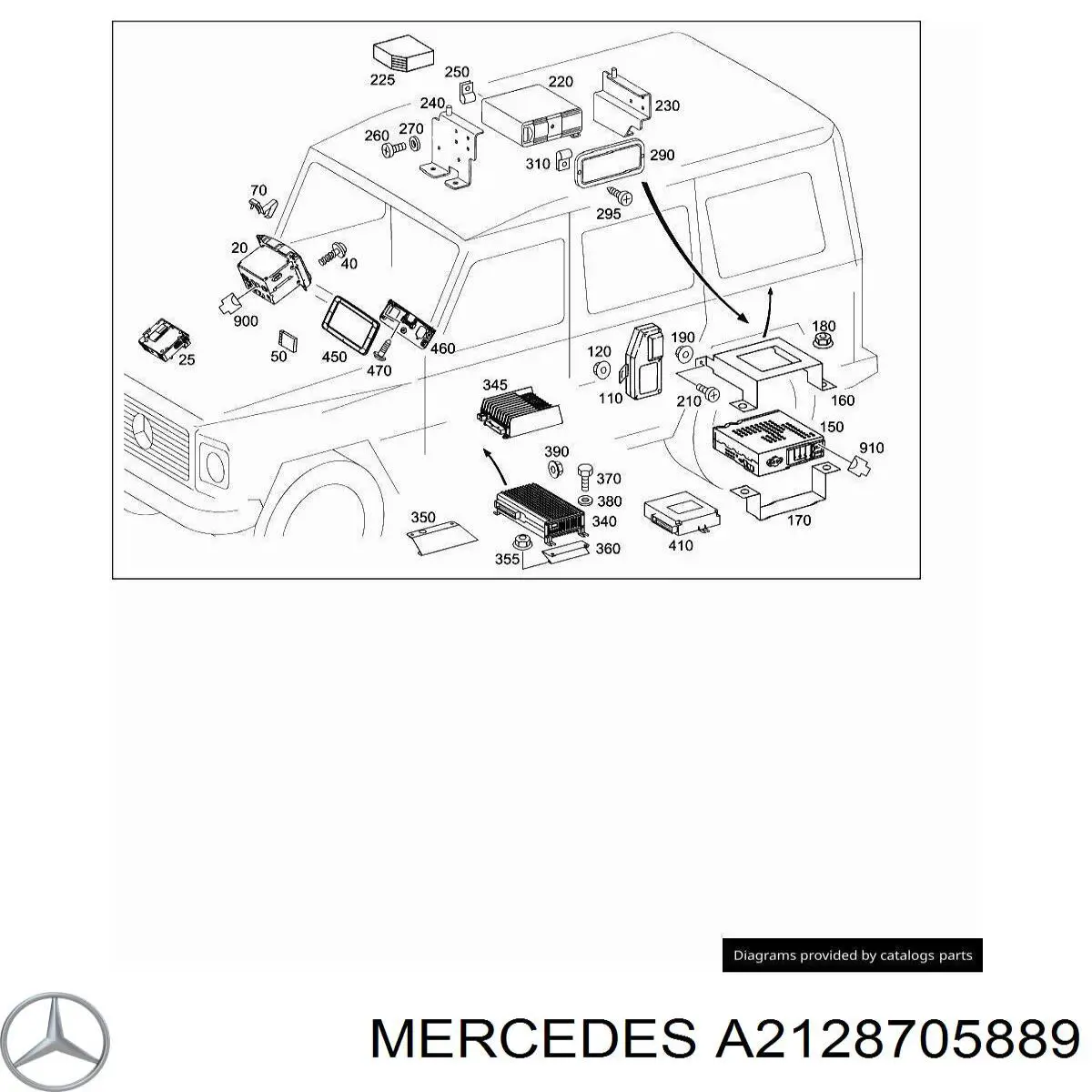 Купити A2128705889 Mercedes 