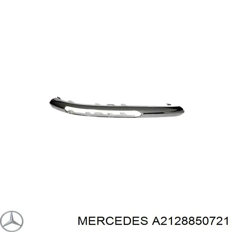 2128852121 Mercedes молдинг заднього бампера, лівий