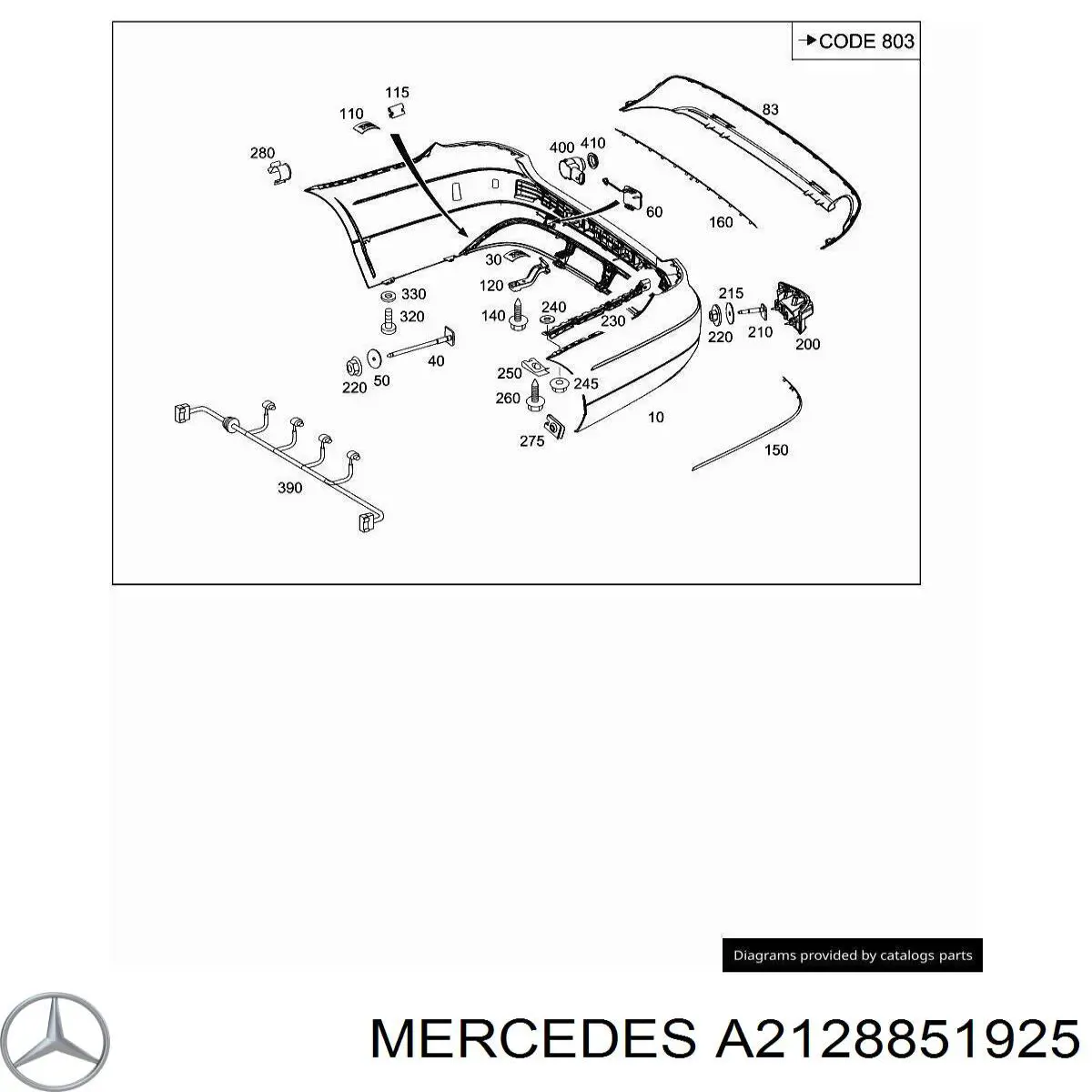  Mercedes A21288519259999 ціна, від 31.67 USD