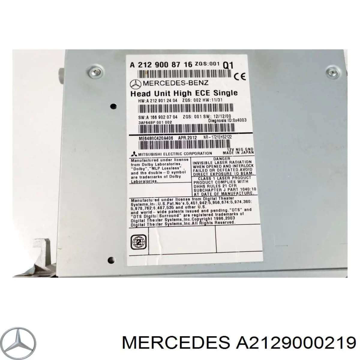 A2129000219 Mercedes 