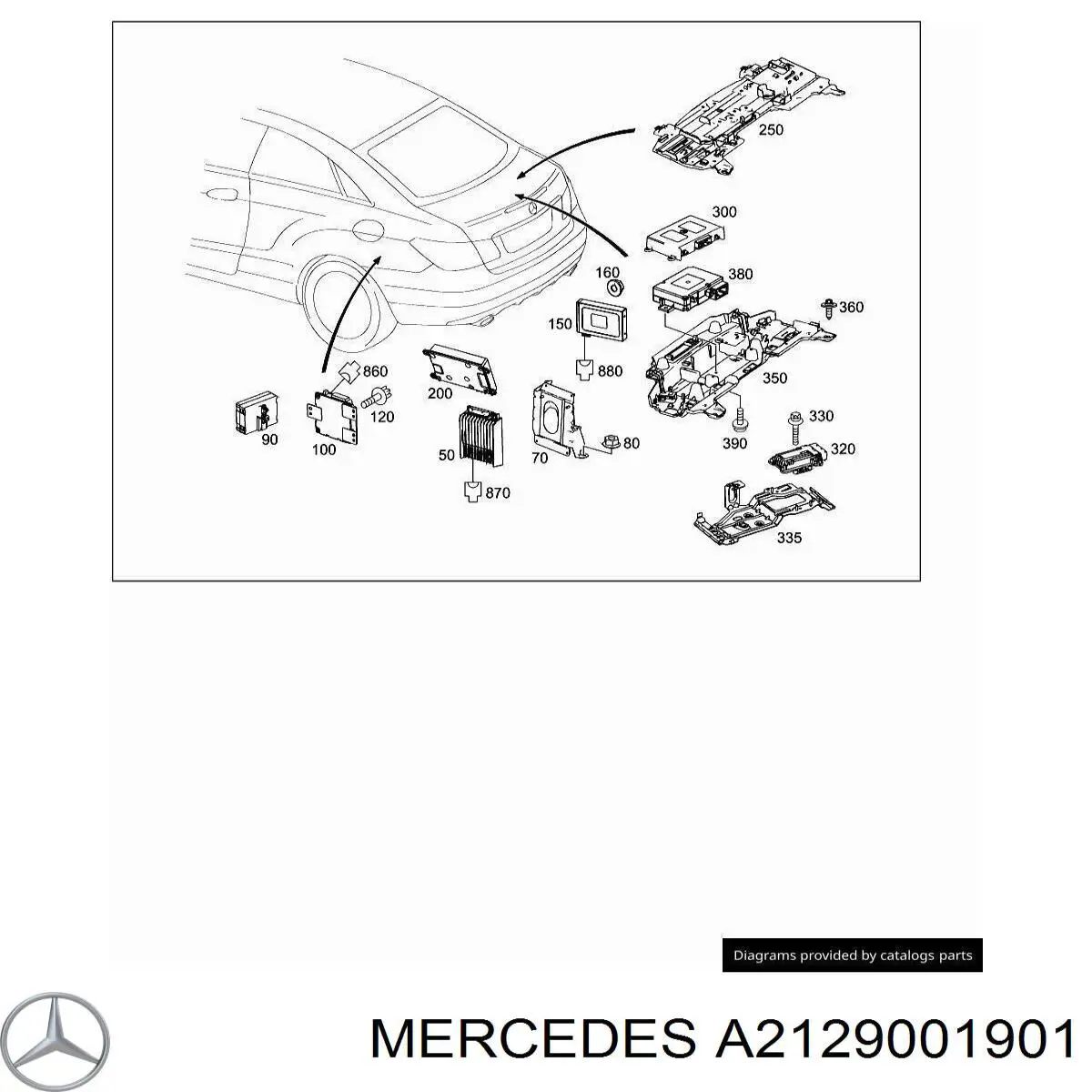 Блок керування фаркопом Mercedes A2049007905 ціна, від 56.95 USD