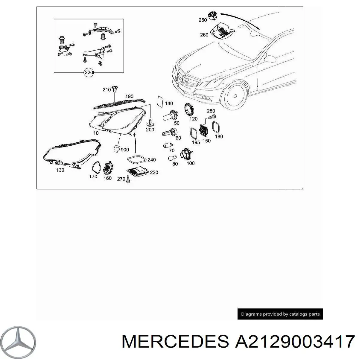 ЕБУ ксенону Mercedes A2129003417 ціна, від 105.12 USD