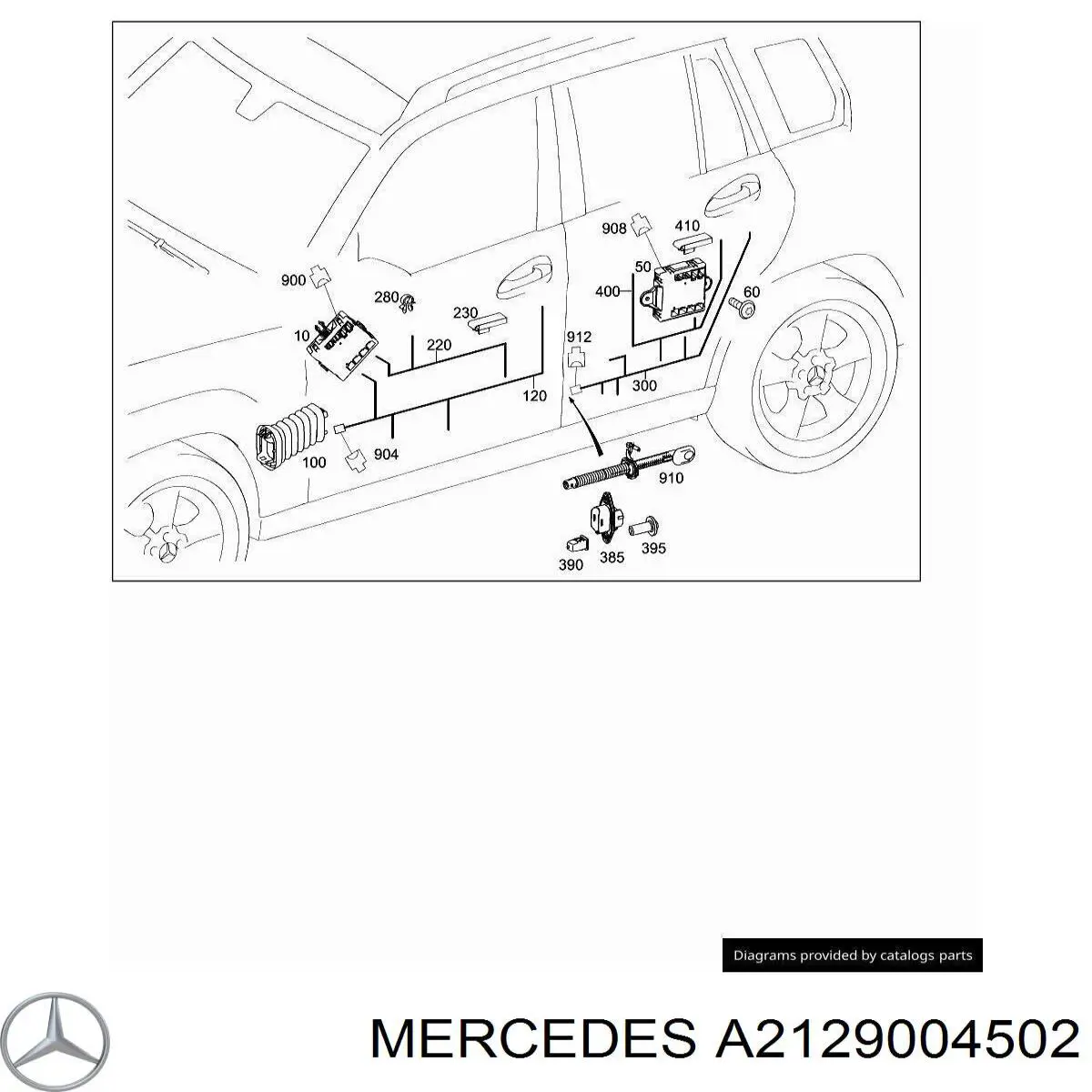 Блок комфорту передніх дверей Mercedes A2129004502