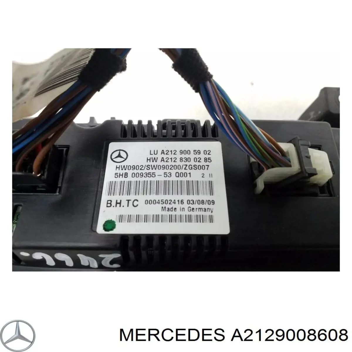 Блок управління режимів опалення / кондиціонування Mercedes A2129008608