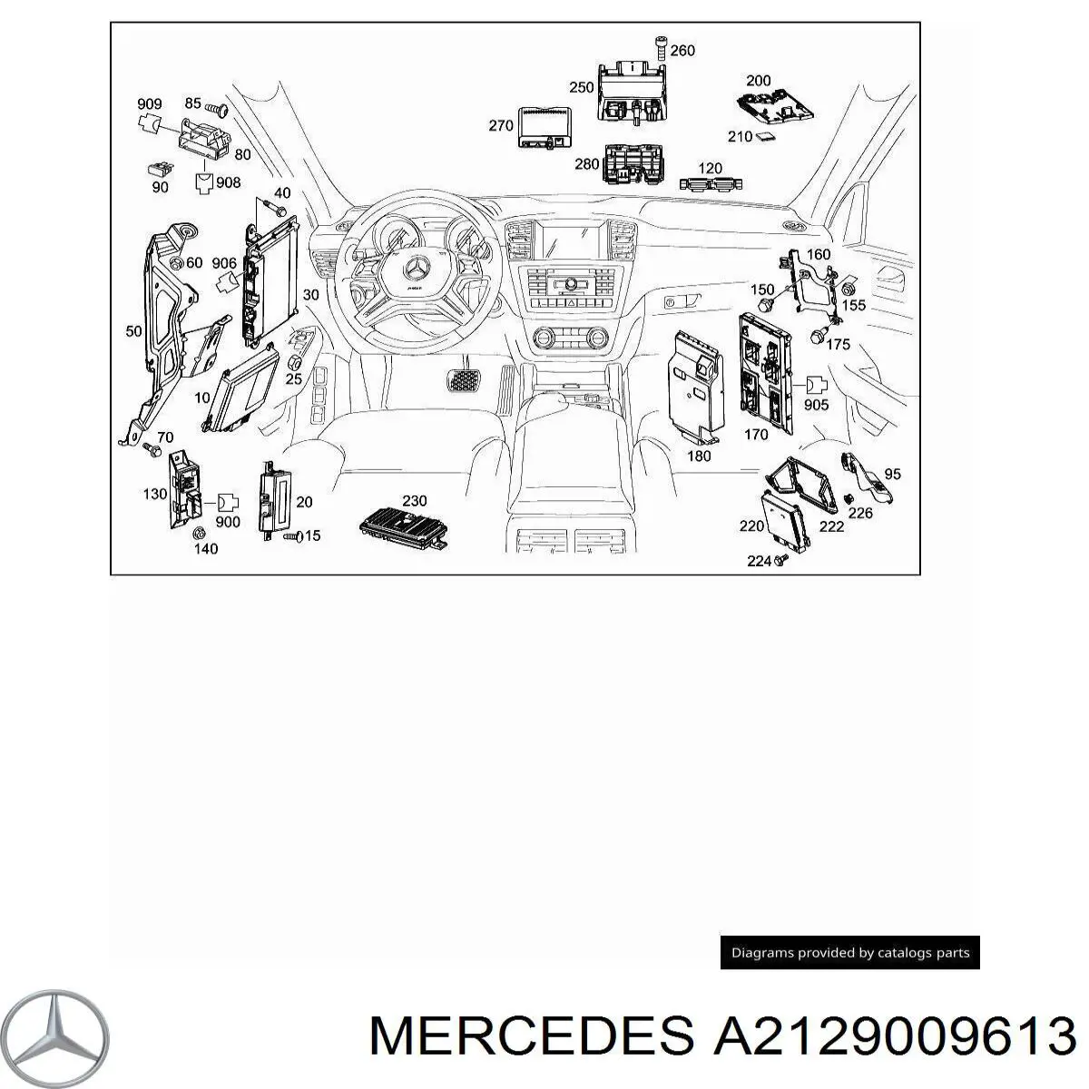  Mercedes A2129009613 ціна, від 125.42 USD