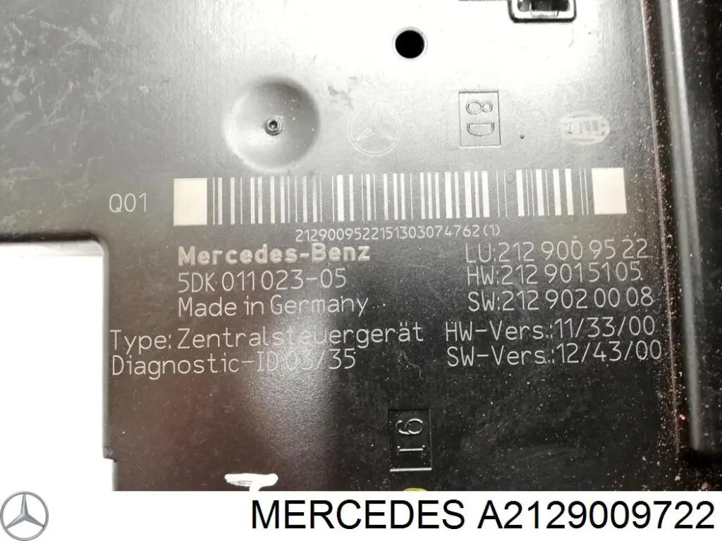 A2129009722 Mercedes Блок керування сигналами SAM